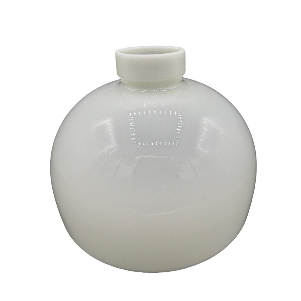 Vintage Milk Glass Lamp Shade GWTW Hurricane with Ground Bottom Edge 9 1/4 inch